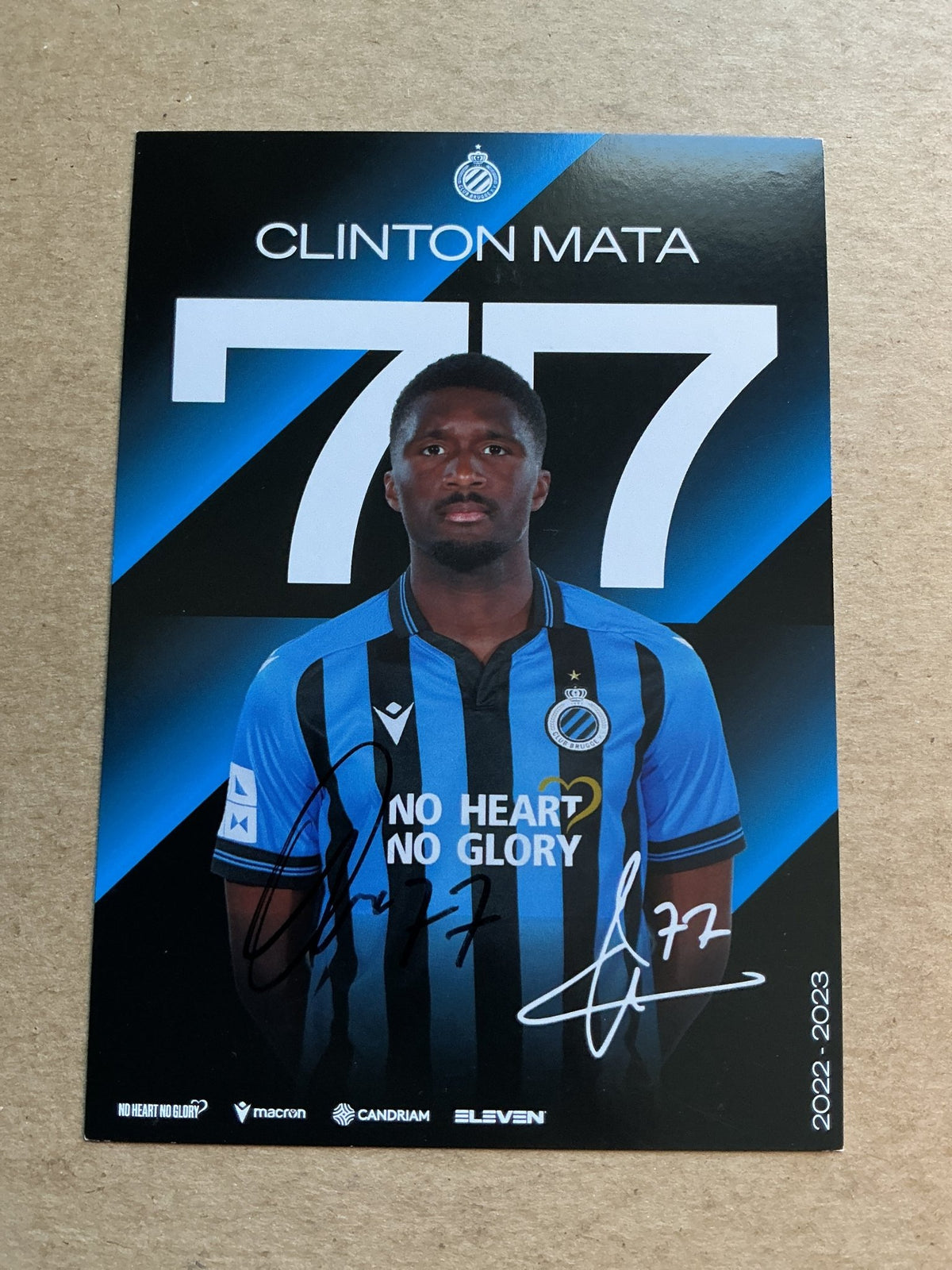 Clinton Mata, Angola 🇦🇴 Club Brugge 2022/23 hand signed - Autographs-World