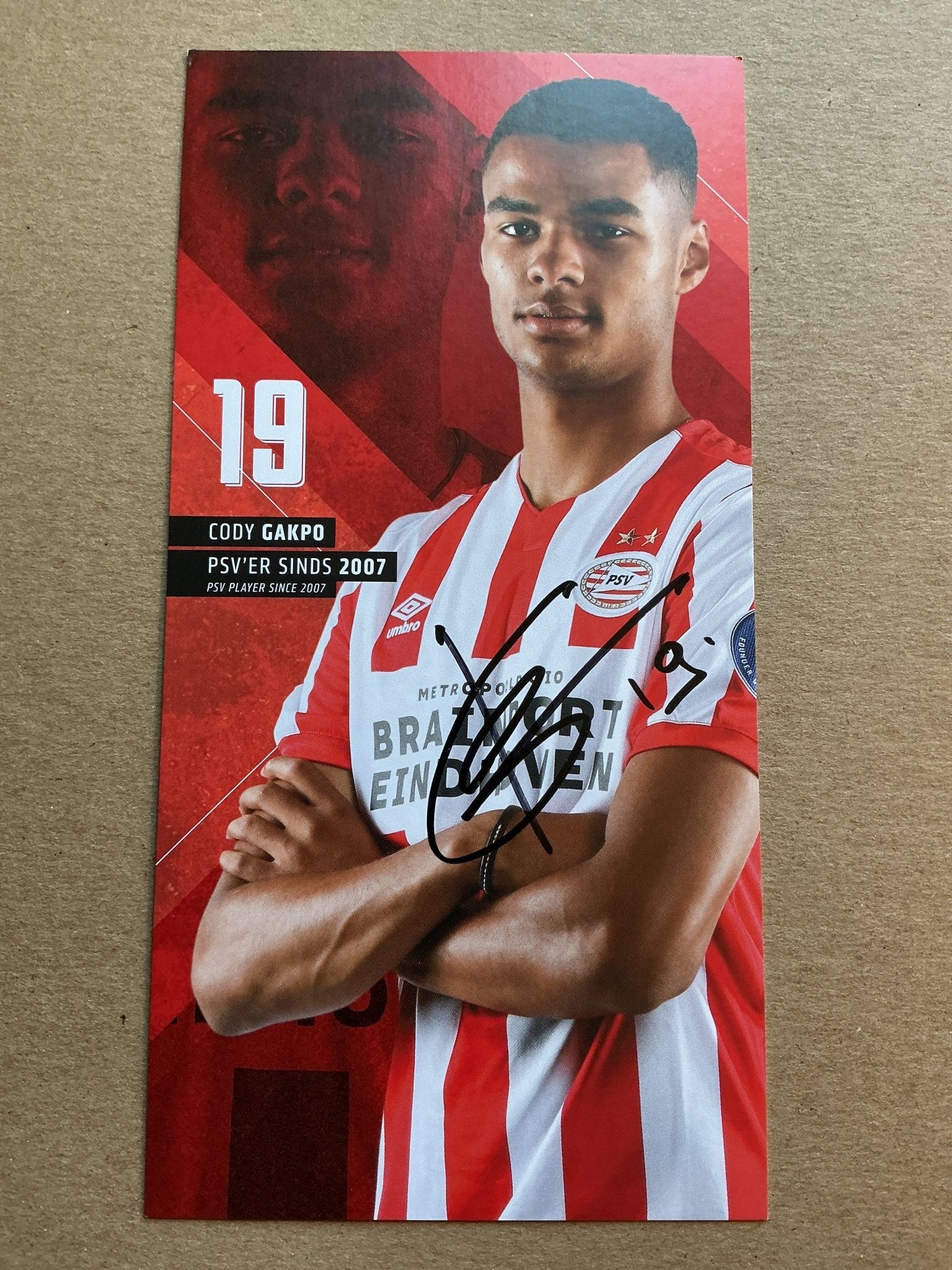 Cody Gakpo, Netherlands 🇳🇱 PSV Eindhoven 2019/20 hand signed - Autographs-World