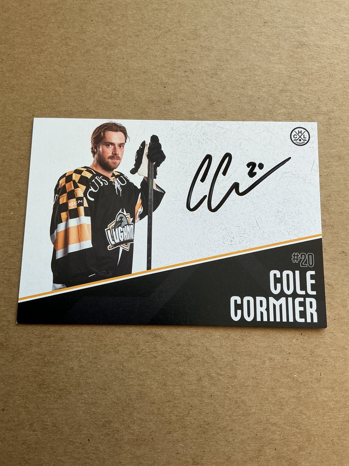Cole Cormier, Canada 🇨🇦 HC Lugano 2024/25 hand signed - Autographs-World