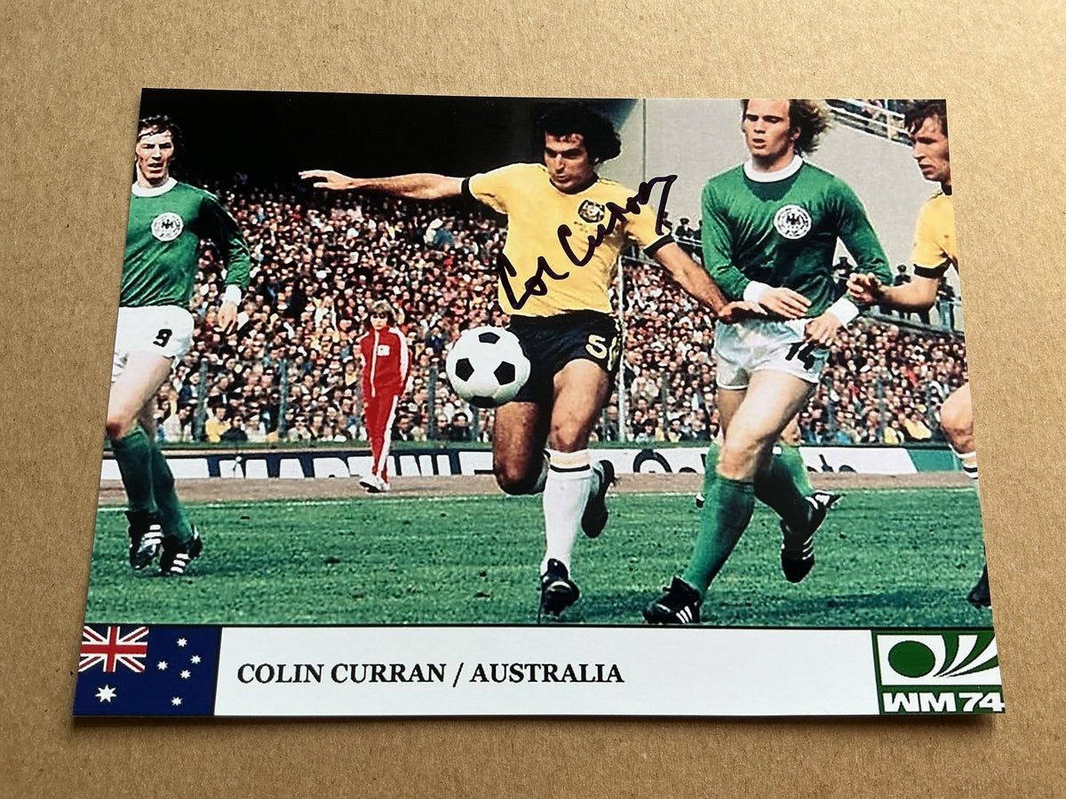 Colin Curran, Australia 🇦🇺 FIFA World Cup 1974 hand signed - Autographs-World
