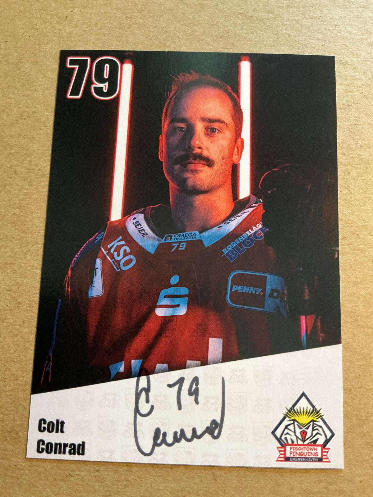 Colt Conrad, Canada 🇨🇦 Fishtown Pinguins 2024/25 hand signed - Autographs-World