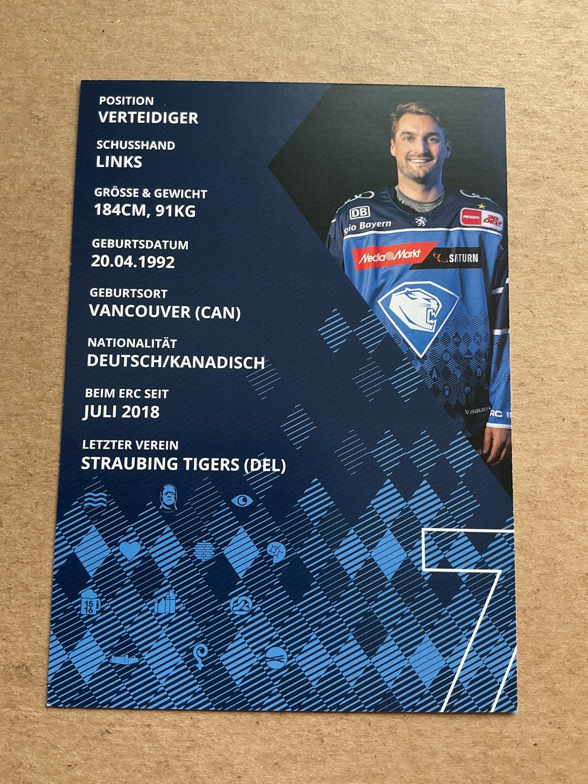 Colton Jobke, Canada 🇨🇦 ERC Ingolstadt 2023/24 hand signed - Autographs-World