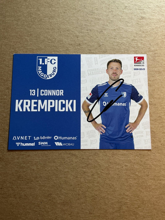 Connor Krempicki, Germany 🇩🇪 1.FC Magdeburg 2024/25 hand signed - Autographs-World