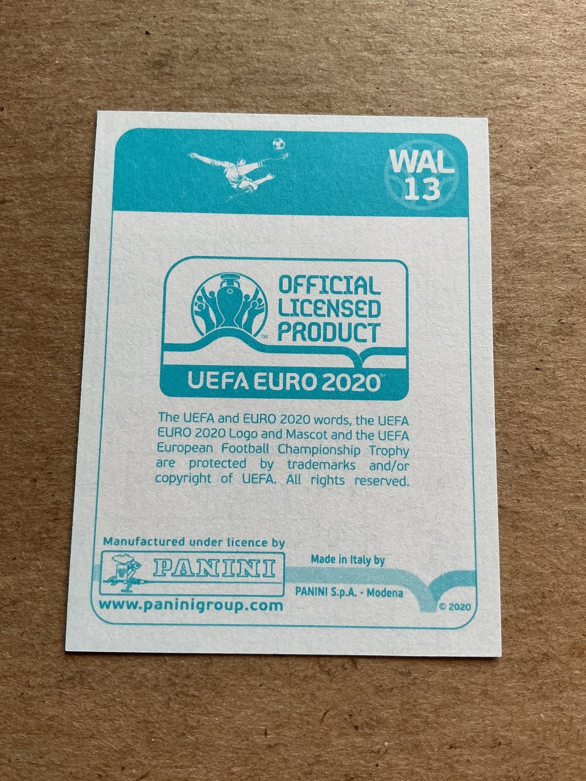 Connor Roberts, Wales 🏴󠁧󠁢󠁷󠁬󠁳󠁿 UEFA Euro 2020 Panini hand signed - Autographs-World