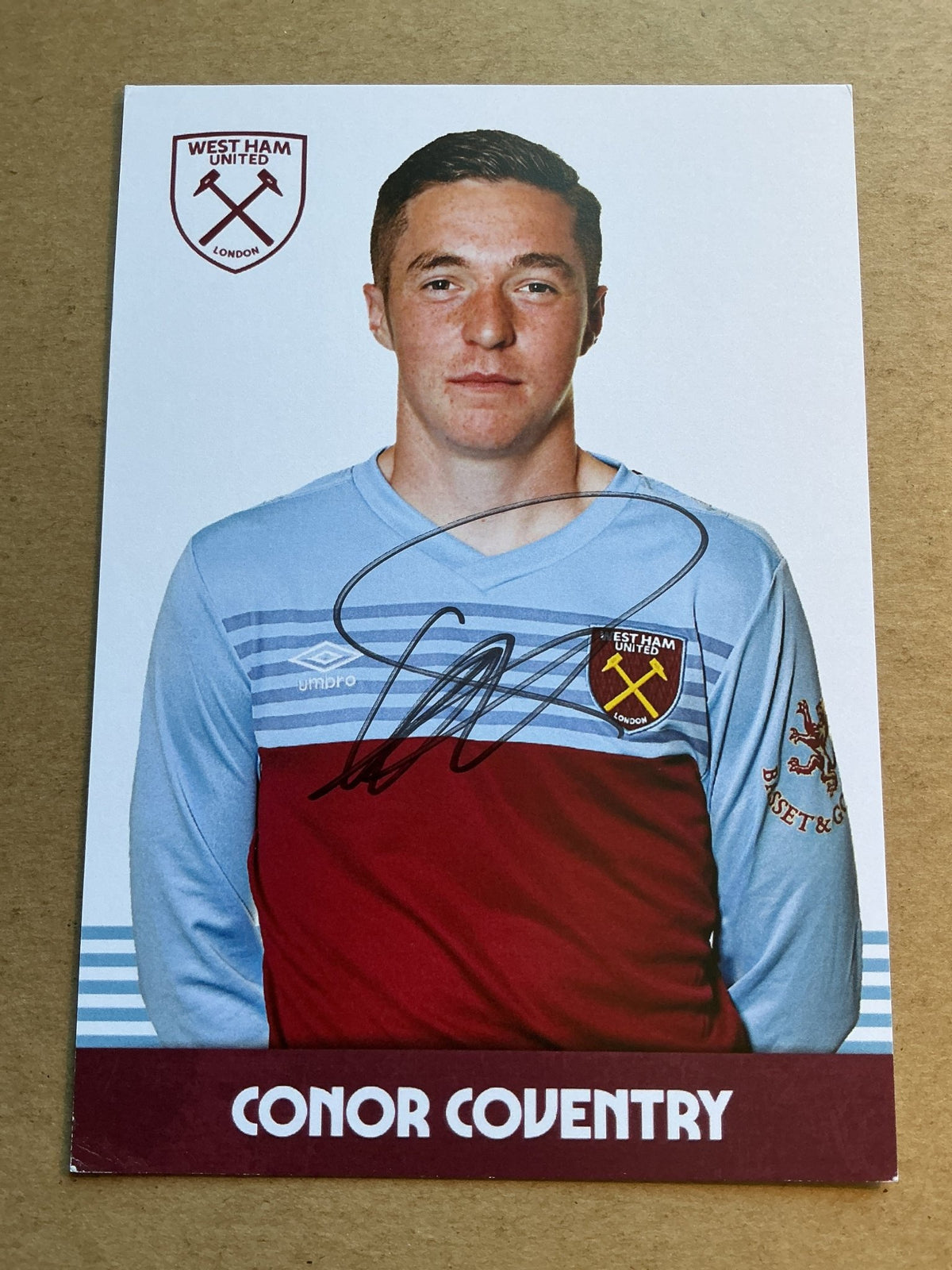 Conor Coventry, Ireland 🇮🇪 West Ham United 2019/20 hand signed - Autographs-World