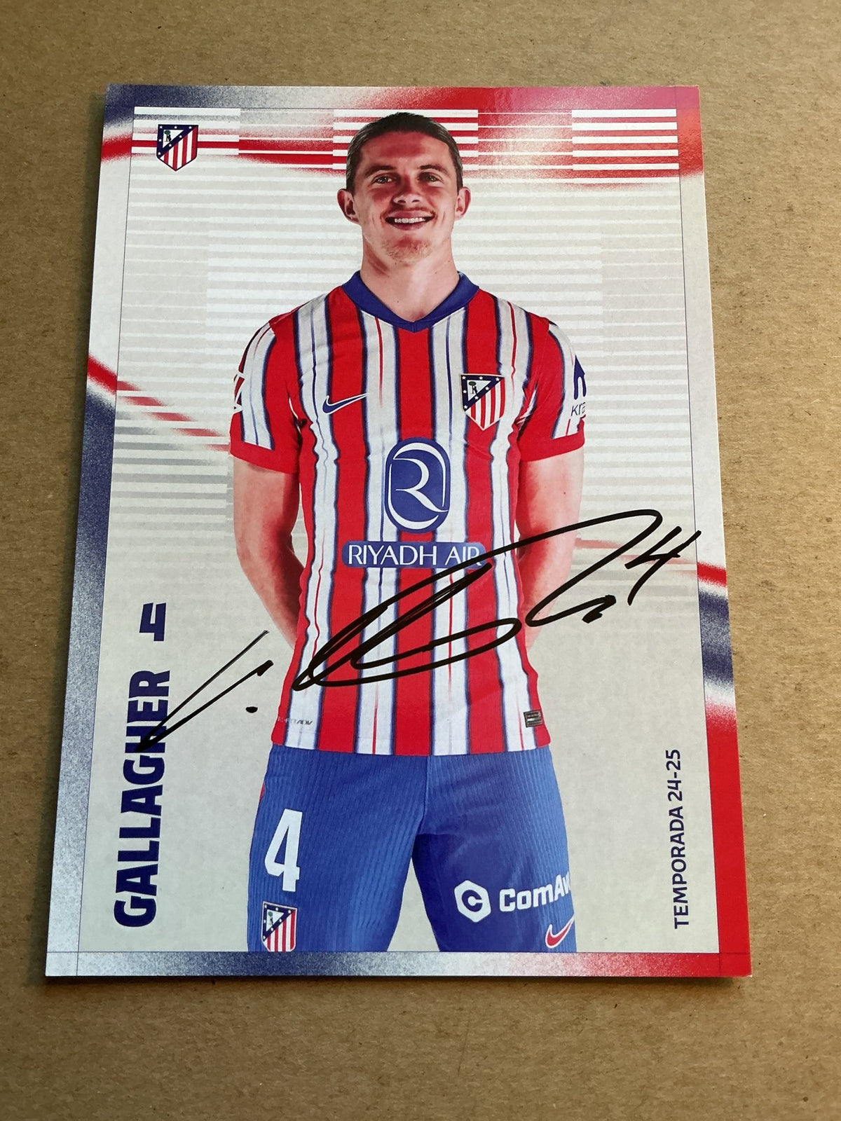 Conor Gallagher, England 🏴󠁧󠁢󠁥󠁮󠁧󠁿 Atletico Madrid 2024/25 hand signed - Autographs-World