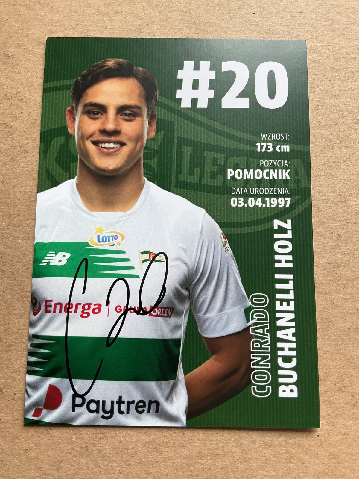 Conrado, Brazil 🇧🇷 Lechia Gdansk 2020/21 hand signed - Autographs-World