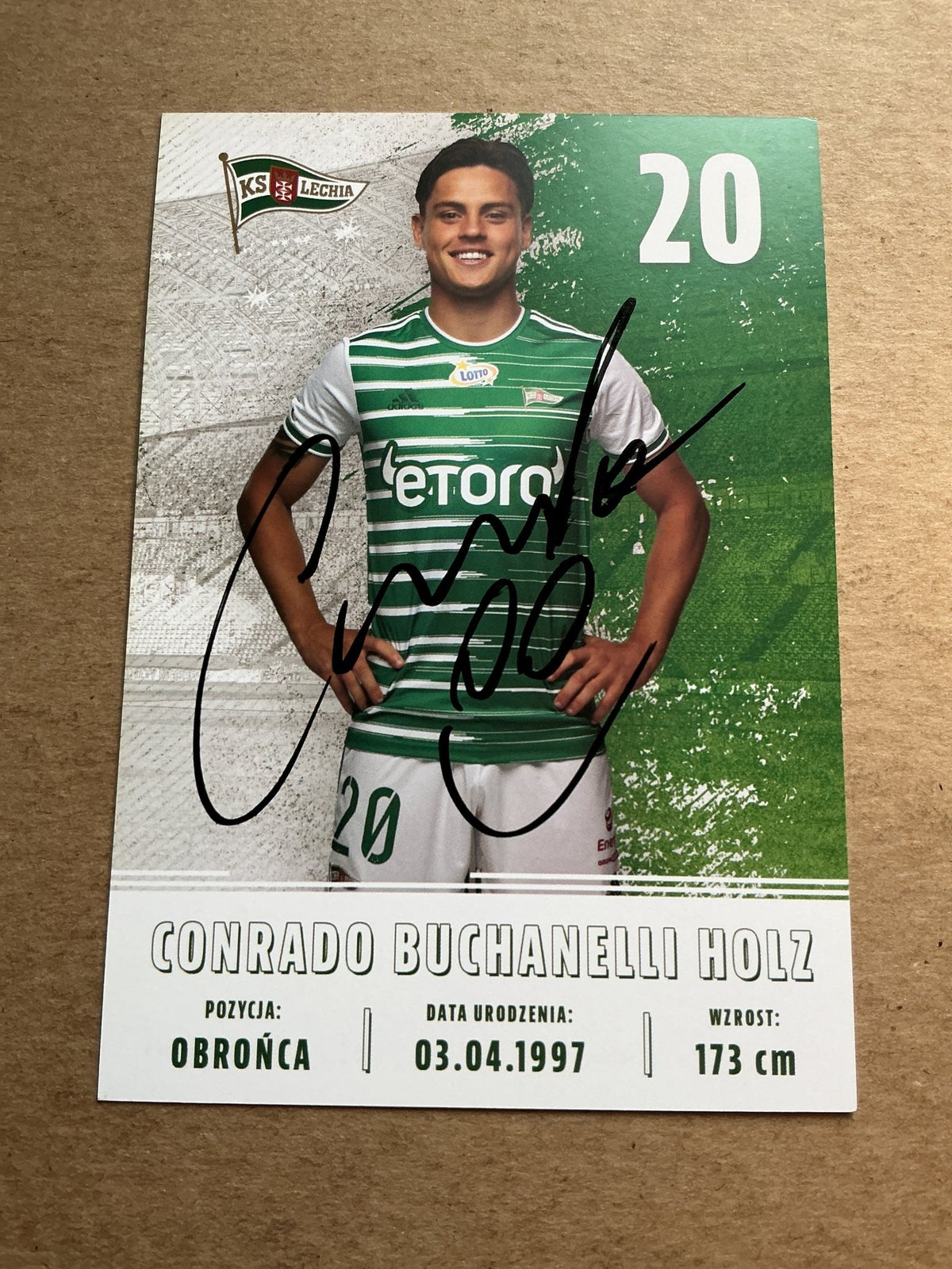Conrado, Brazil 🇧🇷 Lechia Gdansk 2022/23 hand signed - Autographs-World