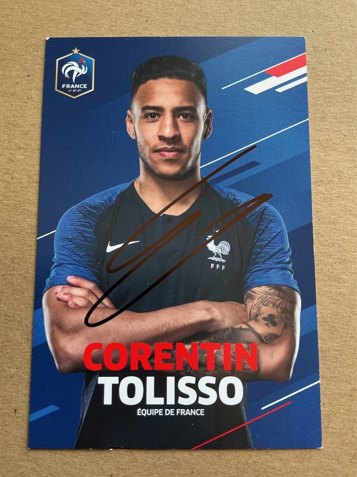 Corentin Tolisso, France 🇫🇷 FIFA World Cup 2018 hand signed - Autographs-World