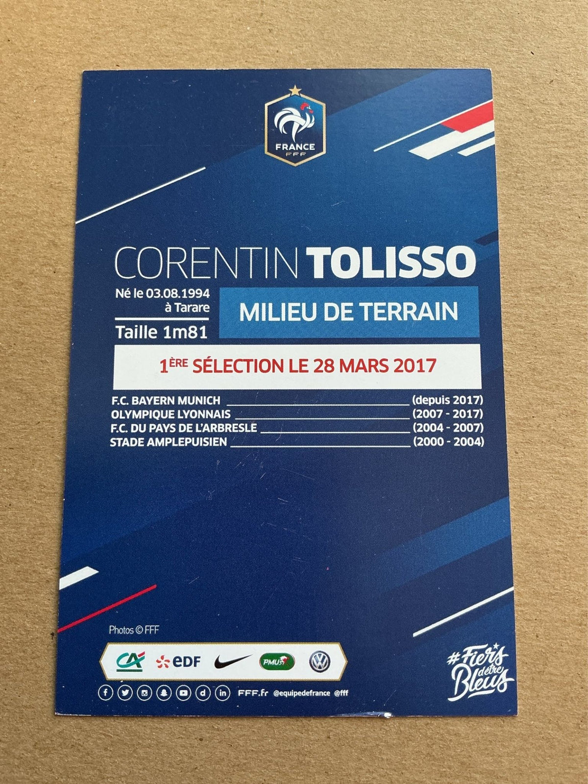 Corentin Tolisso, France 🇫🇷 FIFA World Cup 2018 hand signed - Autographs-World