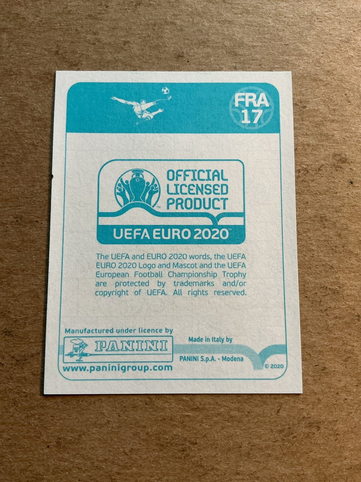 Corentin Tolisso, France 🇫🇷 UEFA Euro 2020 Panini hand signed - Autographs-World
