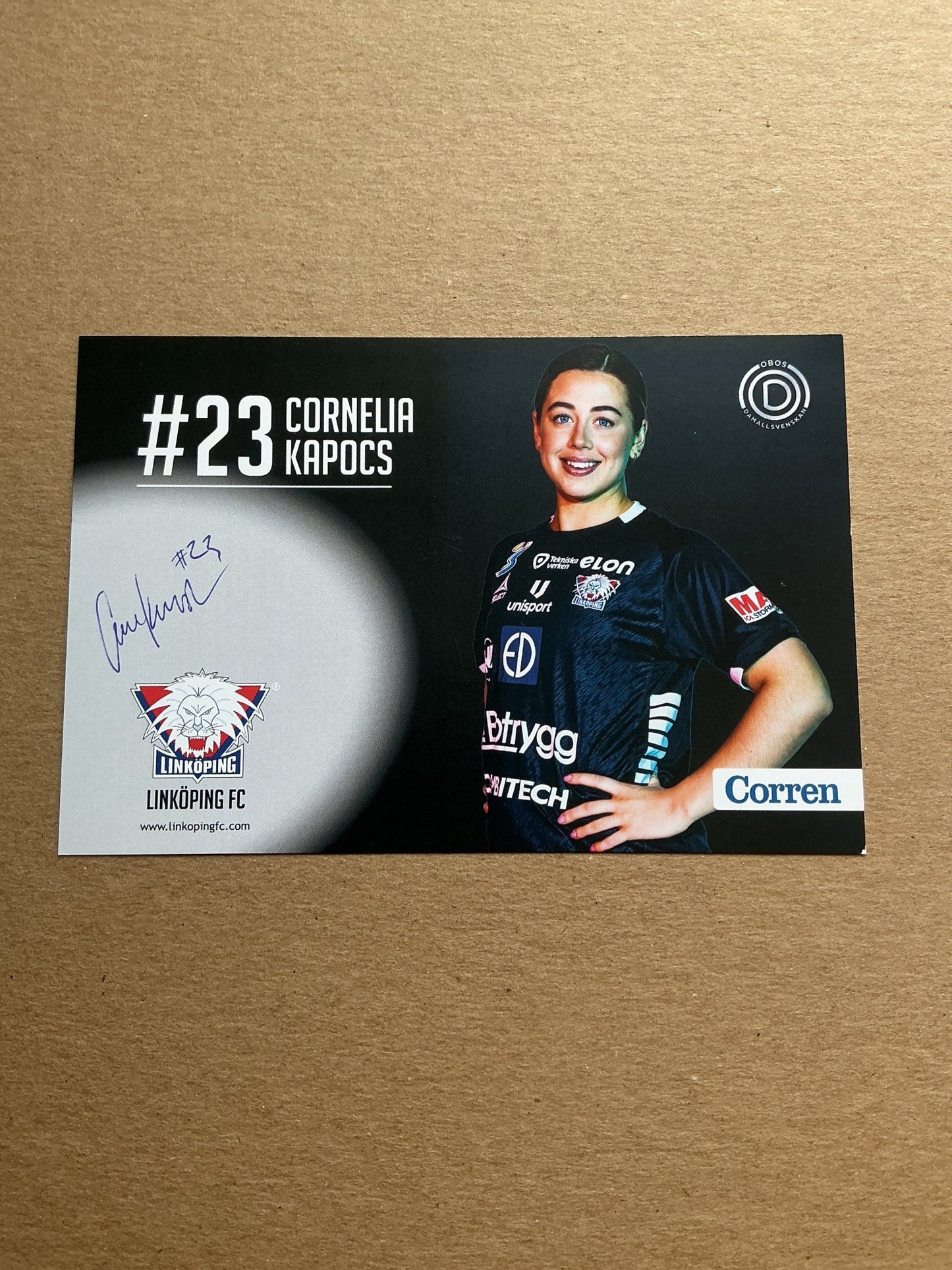 Cornelia Kapocs, Sweden 🇸🇪 Linköping FC 2021/22 hand signed - Autographs-World