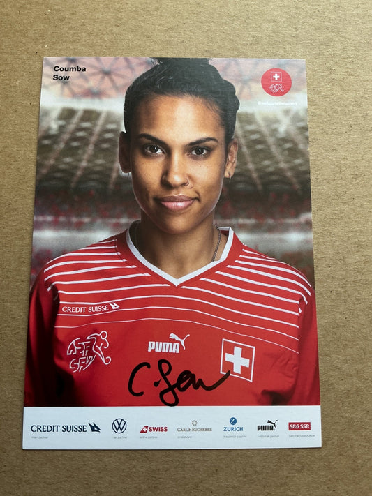 Coumba Sow, Switzerland 🇨🇭 Women’s World Cup 2023 hand signed - Autographs-World