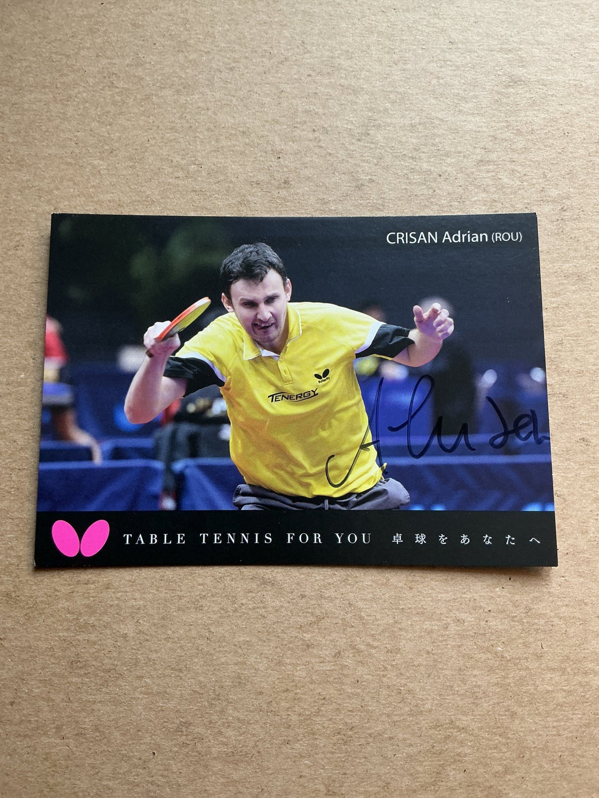Crisan Adrian, Romania 🇷🇴 Table Tennis Sports 2024 hand signed - Autographs-World