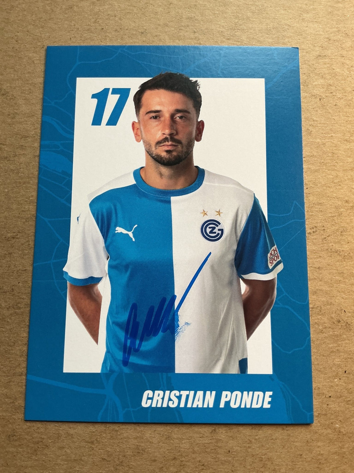 Cristian Ponde, Portugal 🇵🇹 Grasshopper Club Zürich 2020/21 hand signed - Autographs-World