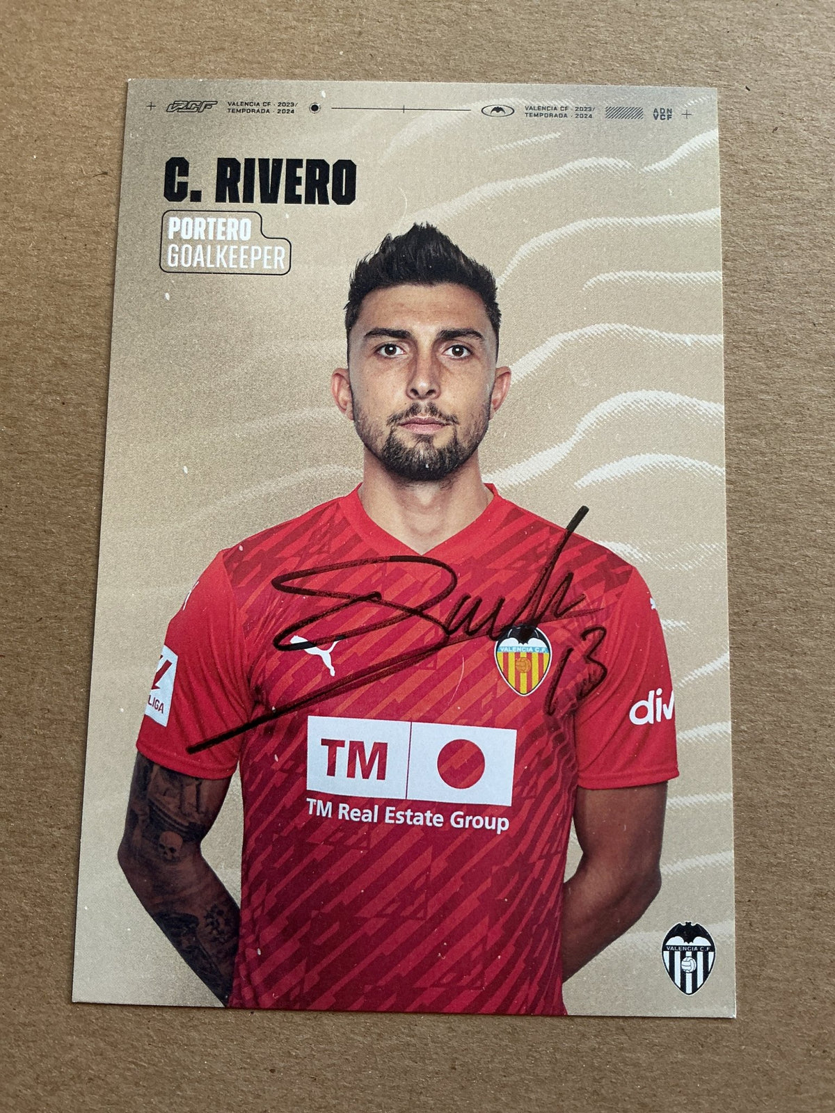 Cristian Rivero, Spain 🇪🇸 Valencia CF 2023/24 hand signed - Autographs-World