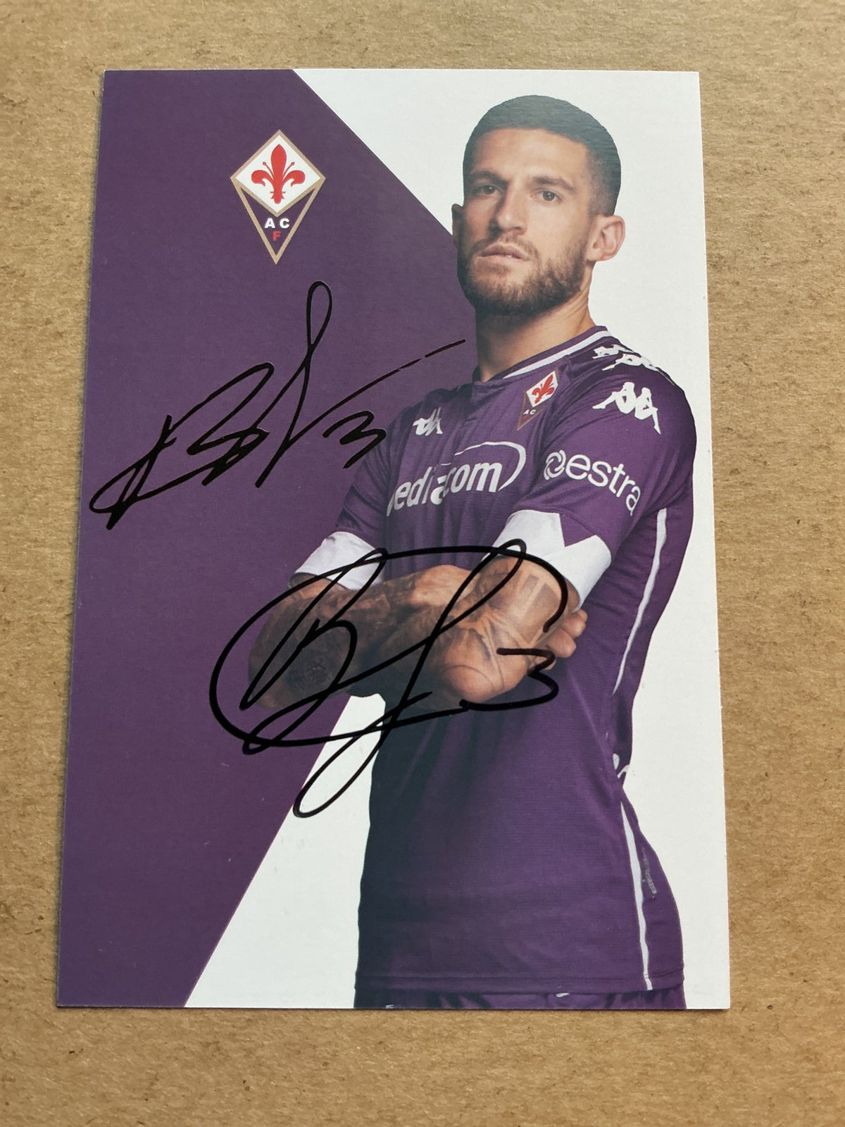 Cristiano Biraghi, Italy 🇮🇹 ACF Fiorentina 2020/21 hand signed - Autographs-World