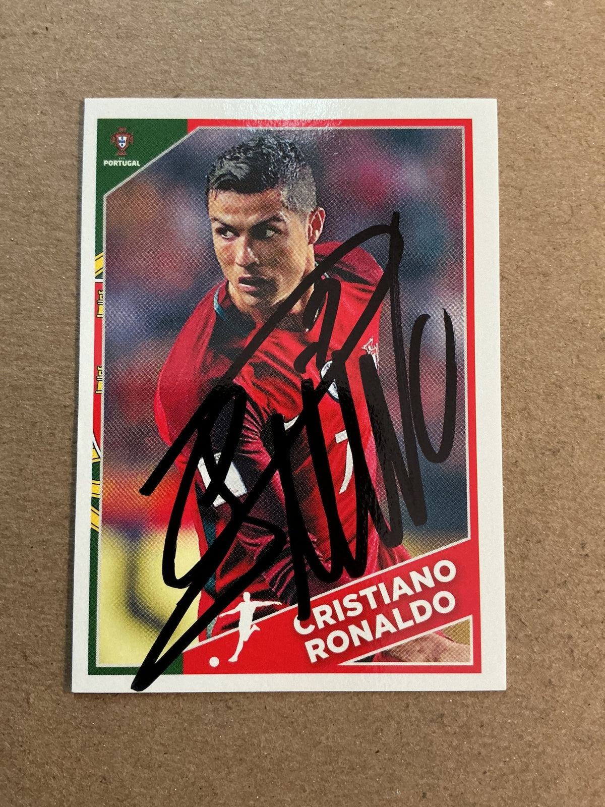 Cristiano Ronaldo, Portugal 🇵🇹 UEFA Euro 2016 Panini hand signed - Autographs-World