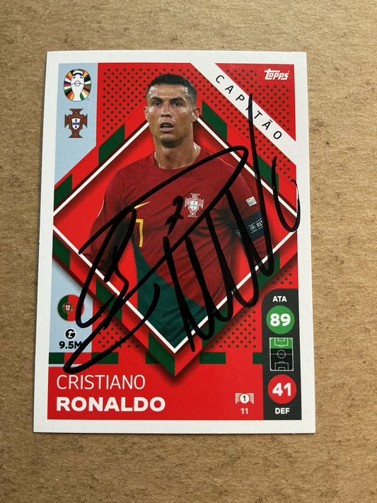 Cristiano Ronaldo, Portugal 🇵🇹 UEFA Euro 2024 hand signed - Autographs-World
