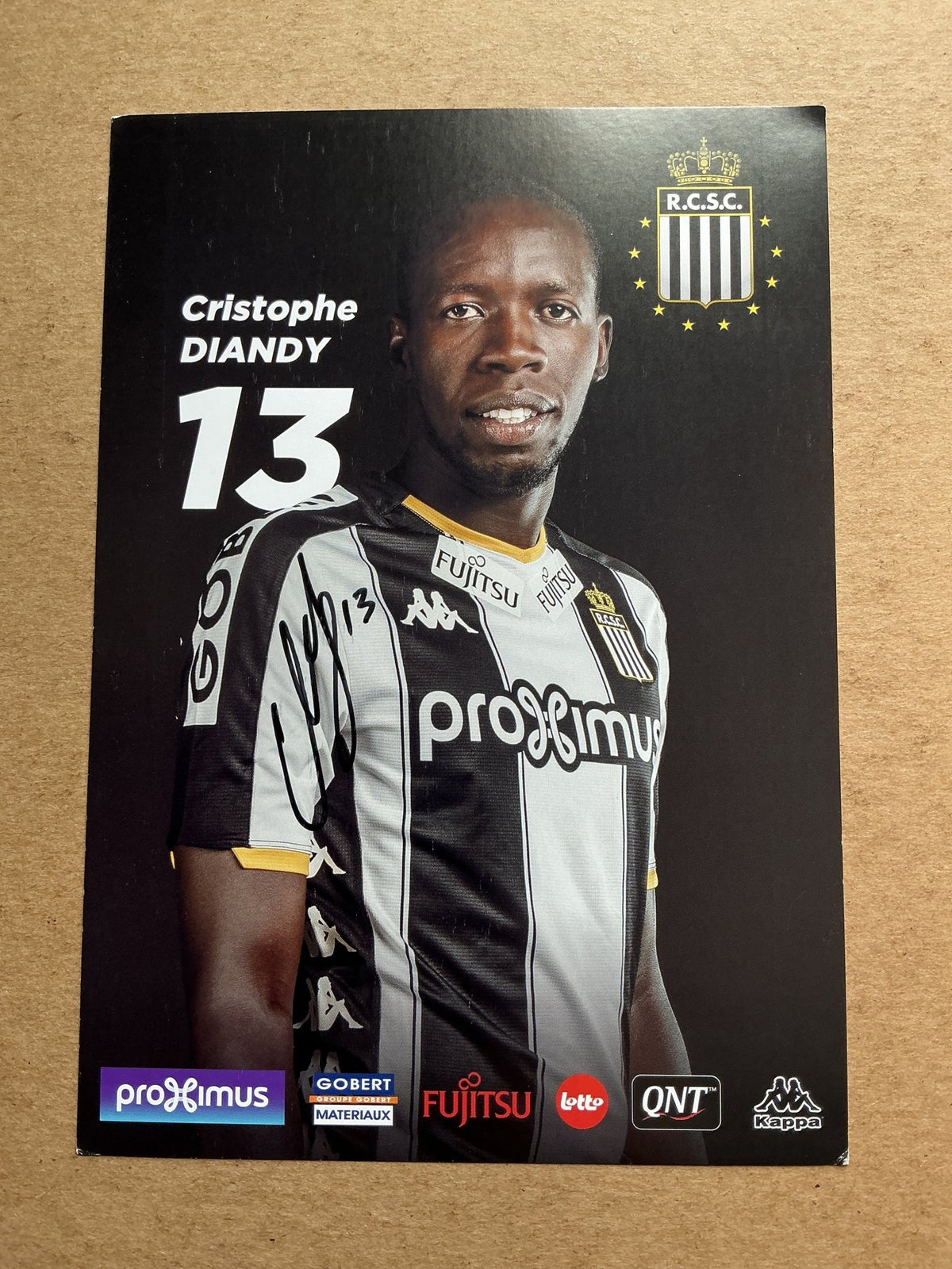 Cristophe Diandy, Senegal 🇸🇳 Royal Charleroi SC 2019/20 hand signed - Autographs-World