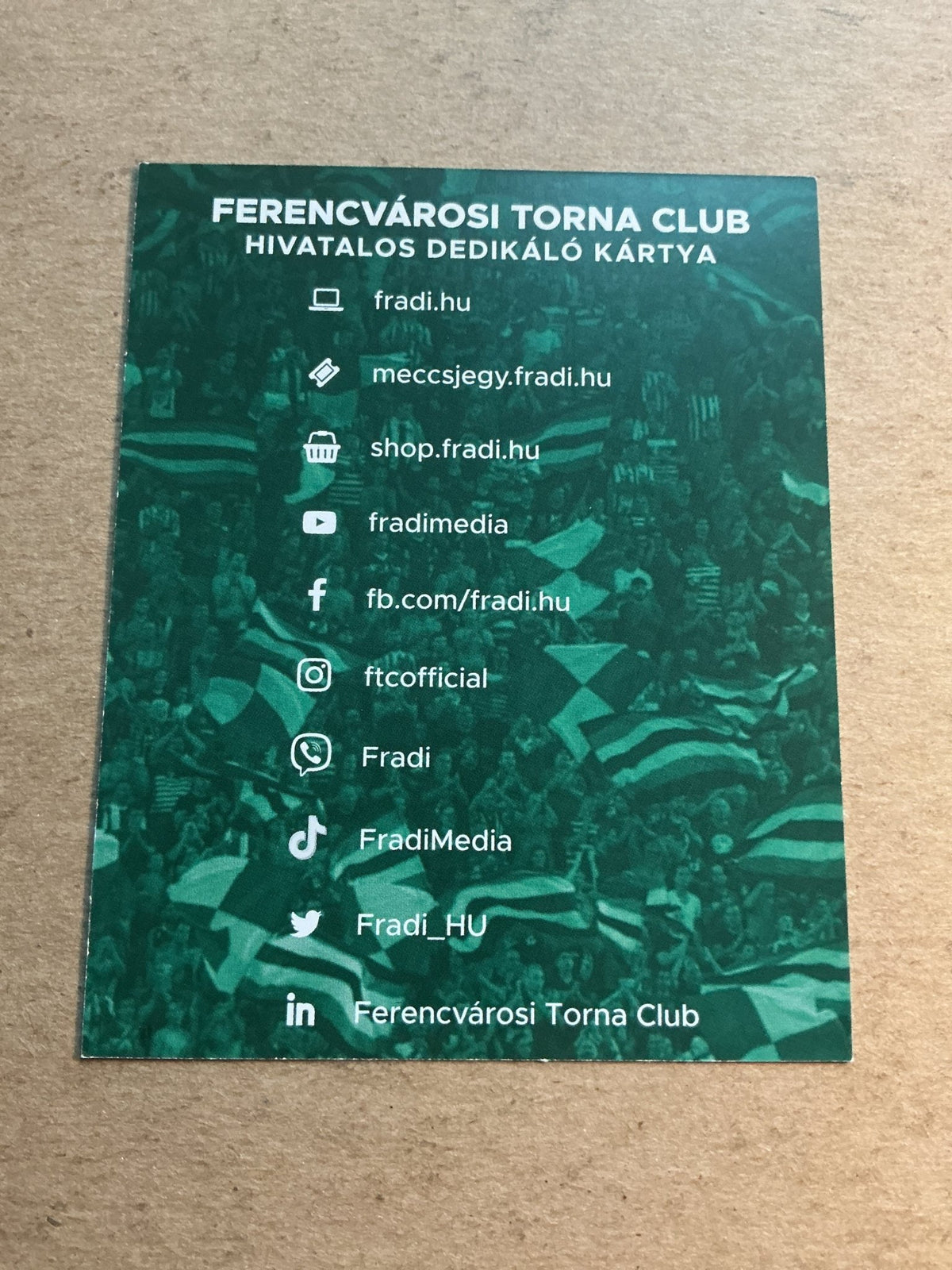 Csaba Máté, Hungary 🇭🇺 Ferencvaros TC 2021/22 hand signed - Autographs-World