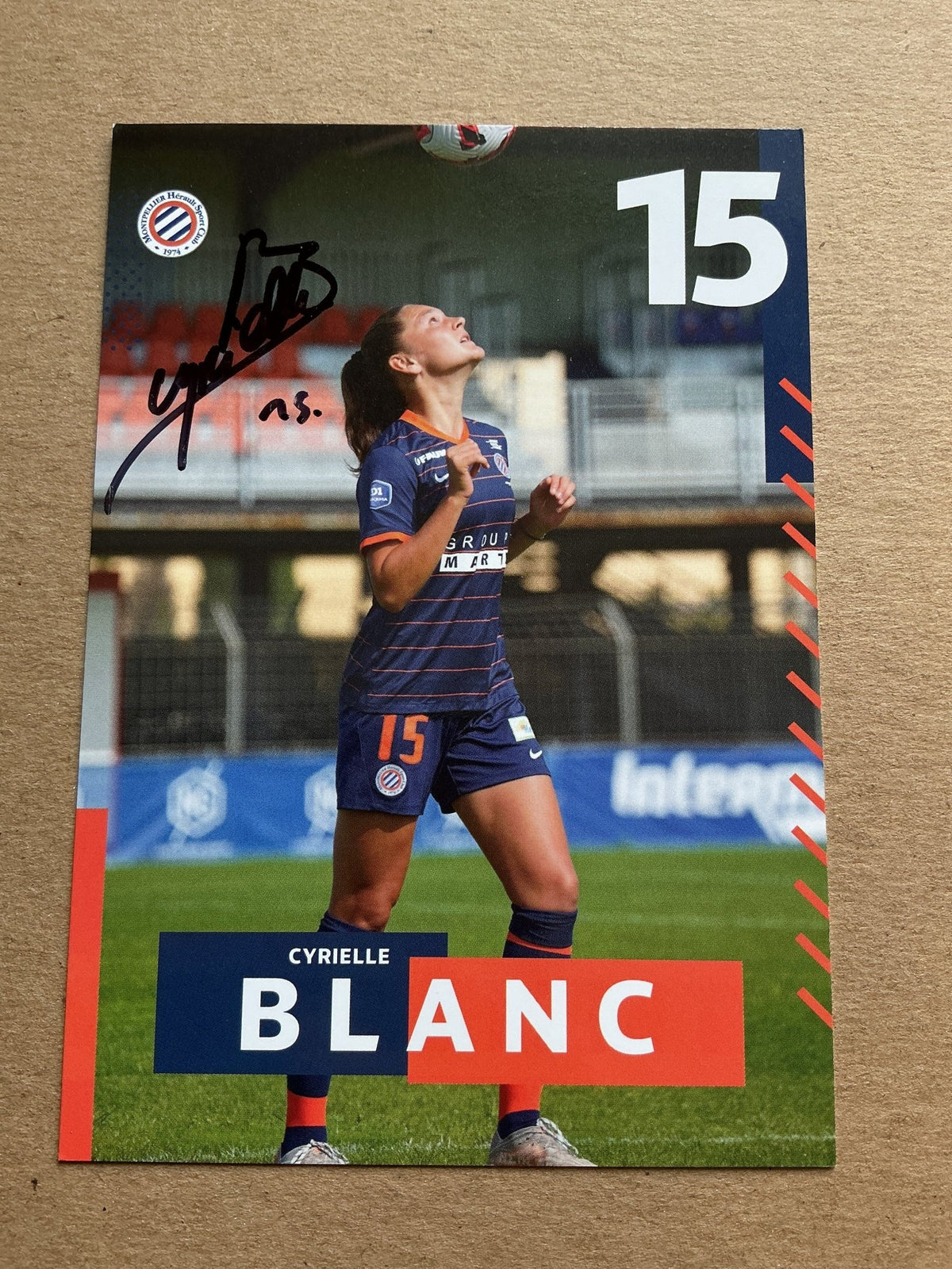 Cyrielle Blanc, France 🇫🇷 Montpellier HSC 2021/22 hand signed - Autographs-World