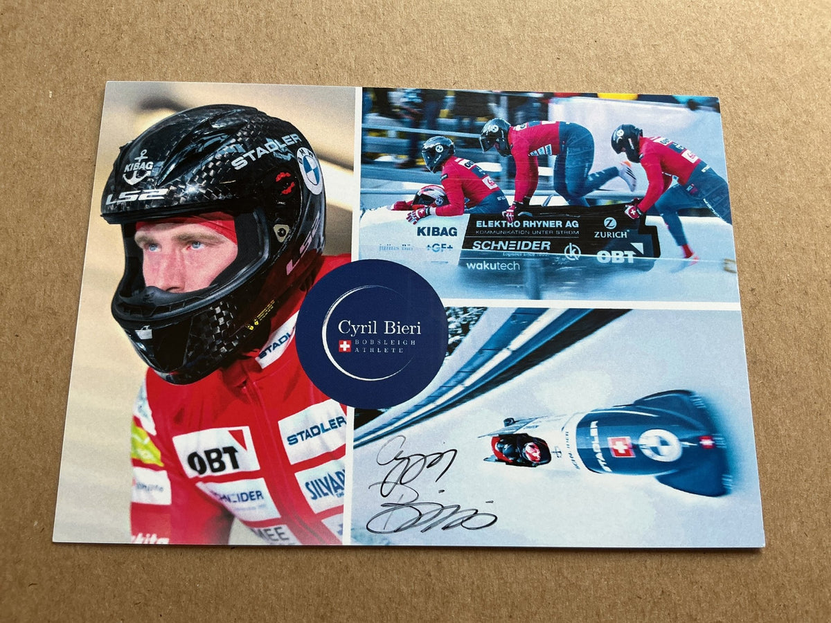 Cyril Bieri, Switzerland 🇨🇭 Bobsledder 2024/25 hand signed - Autographs-World
