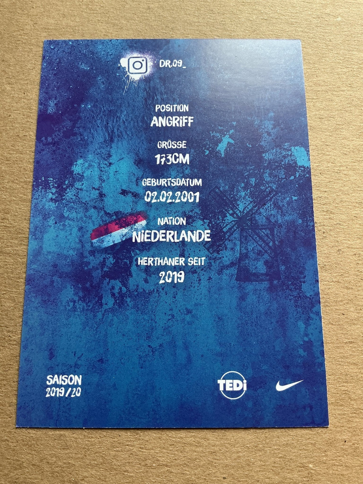 Daishawn Redan, Netherlands 🇳🇱 Hertha BSC Berlin 2019/20 hand signed - Autographs-World