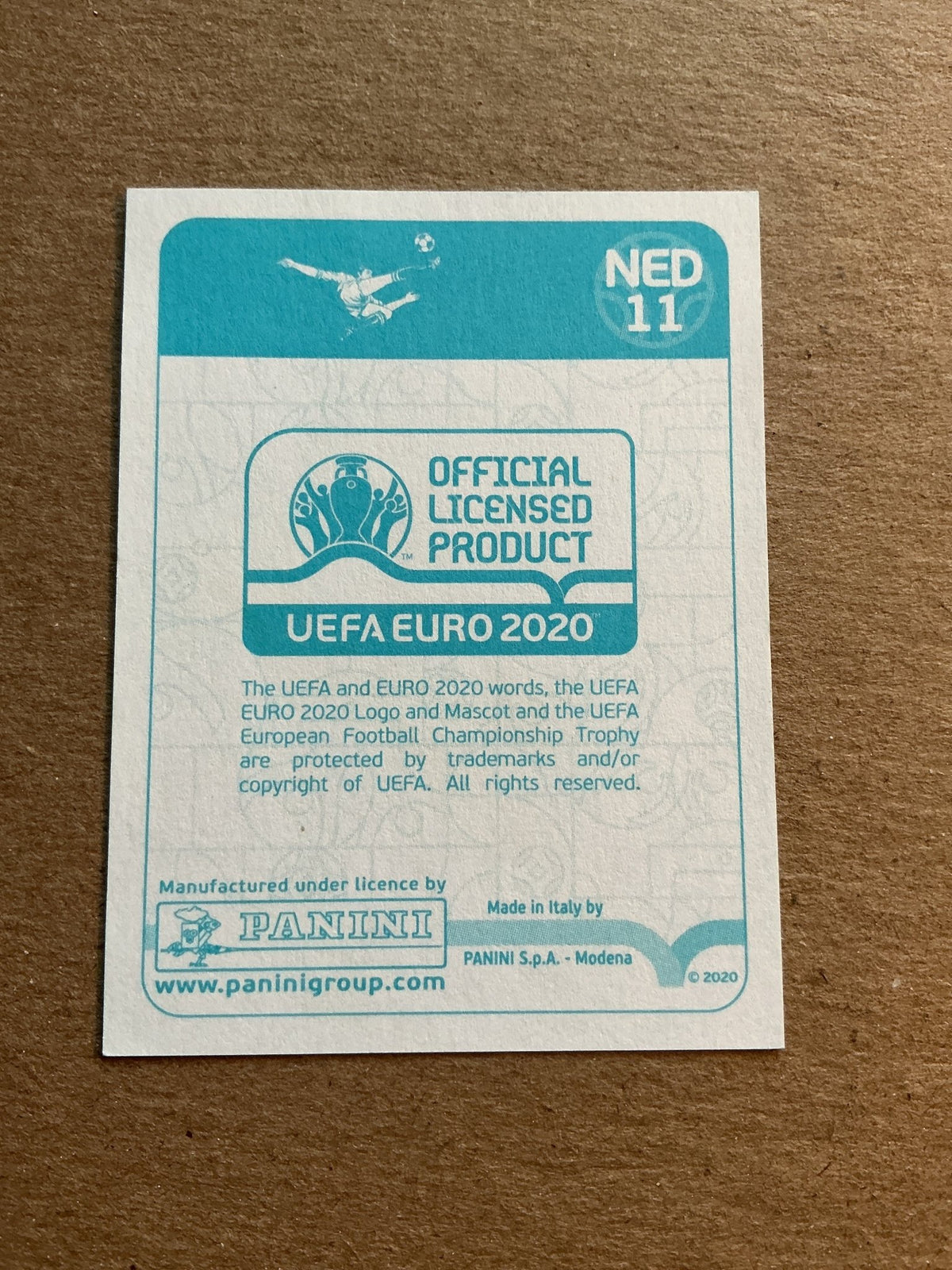 Daley Blind, Netherlands 🇳🇱 UEFA Euro 2020 Panini hand signed - Autographs-World