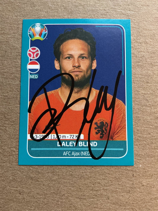 Daley Blind, Netherlands 🇳🇱 UEFA Euro 2020 Panini hand signed - Autographs-World