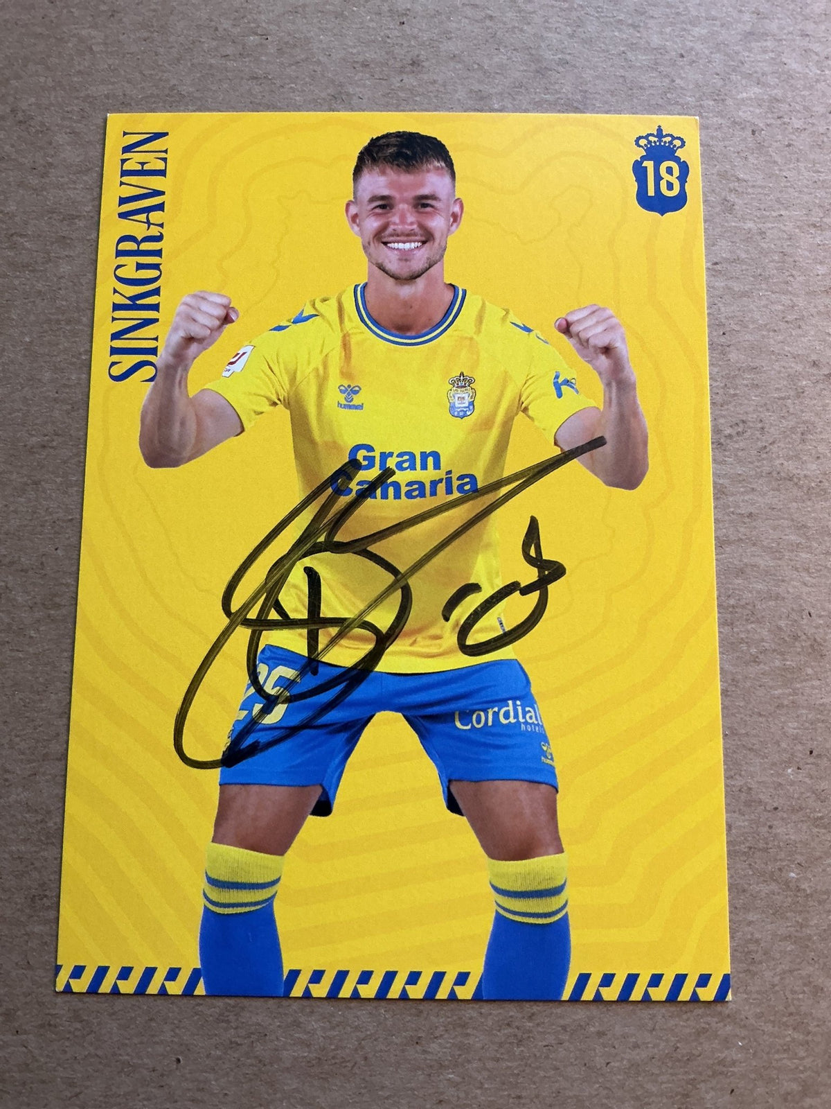 Daley Sinkgraven, Netherlands 🇳🇱 UD Las Palmas 2023/24 hand signed - Autographs-World