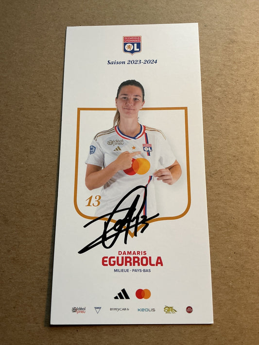Damaris Egurrola, Netherlands 🇳🇱 Olympique Lyon 2023/24 hand signed - Autographs-World