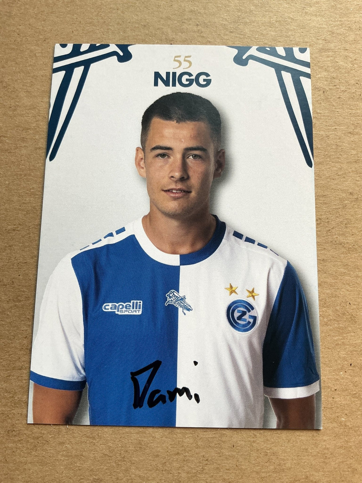 Damian Nigg, Switzerland 🇨🇭 Grasshopper Club Zürich 2023/24 hand signed - Autographs-World