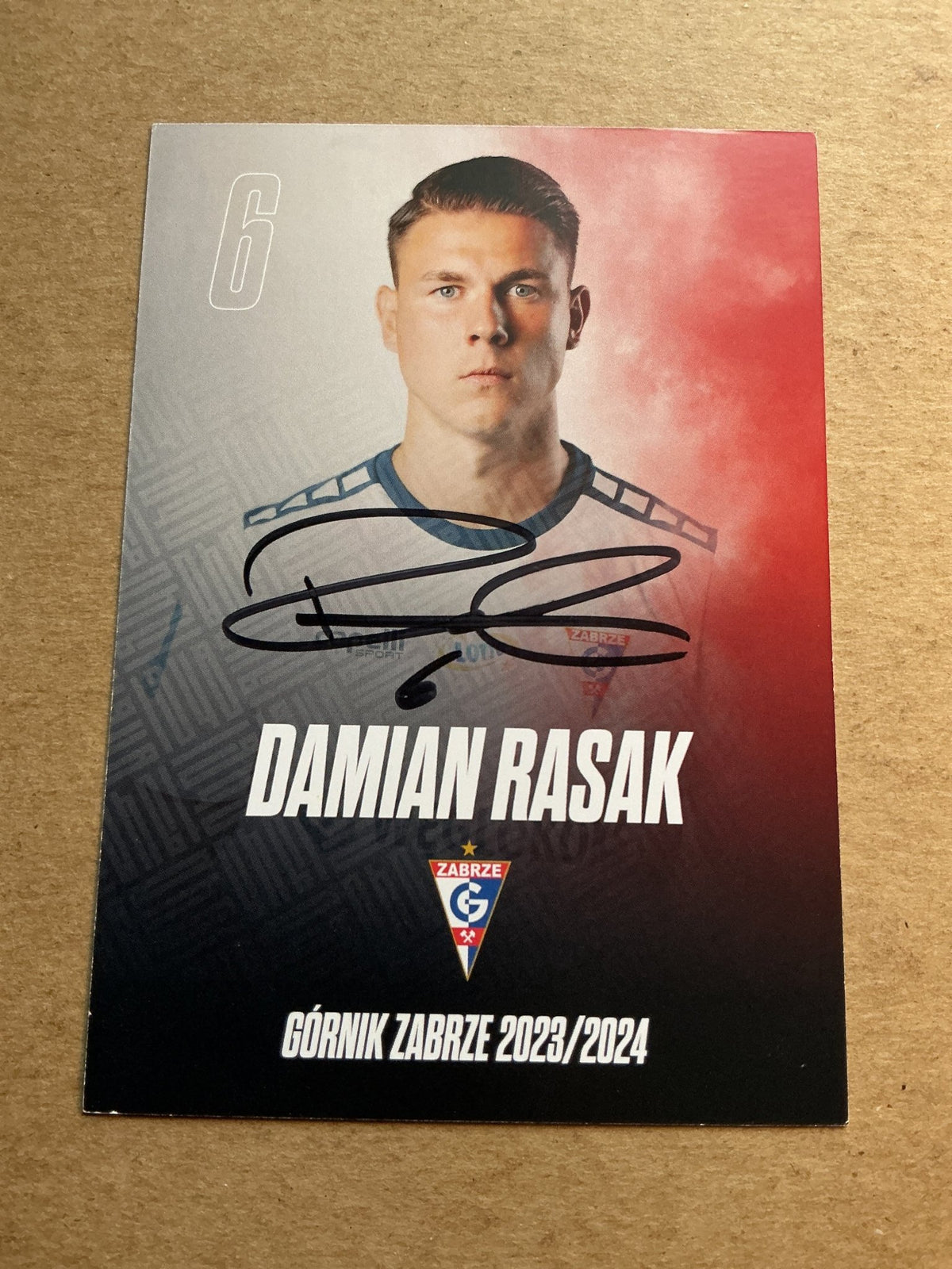 Damian Rasak, Poland 🇵🇱 Górnik Zabrze 2023/24 hand signed - Autographs-World