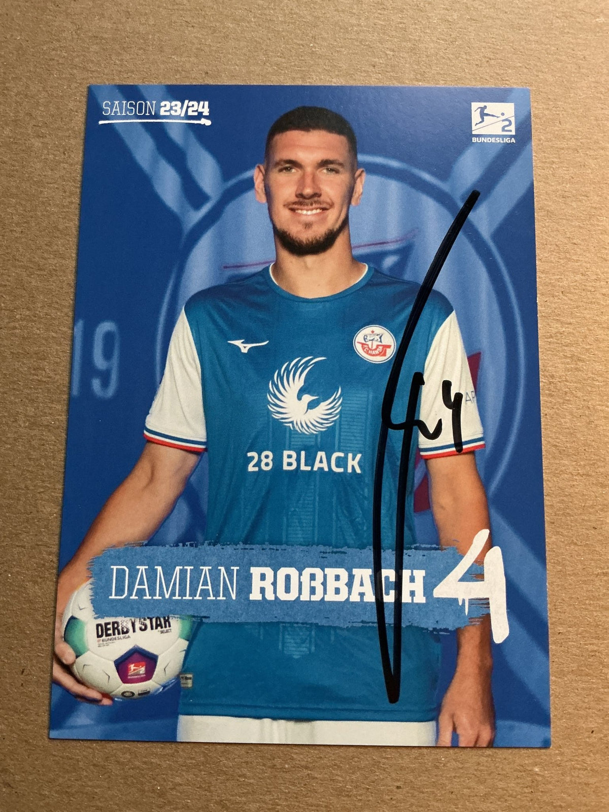 Damian Roßbach, Germany 🇩🇪 Hansa Rostock 2023/24 hand signed - Autographs-World