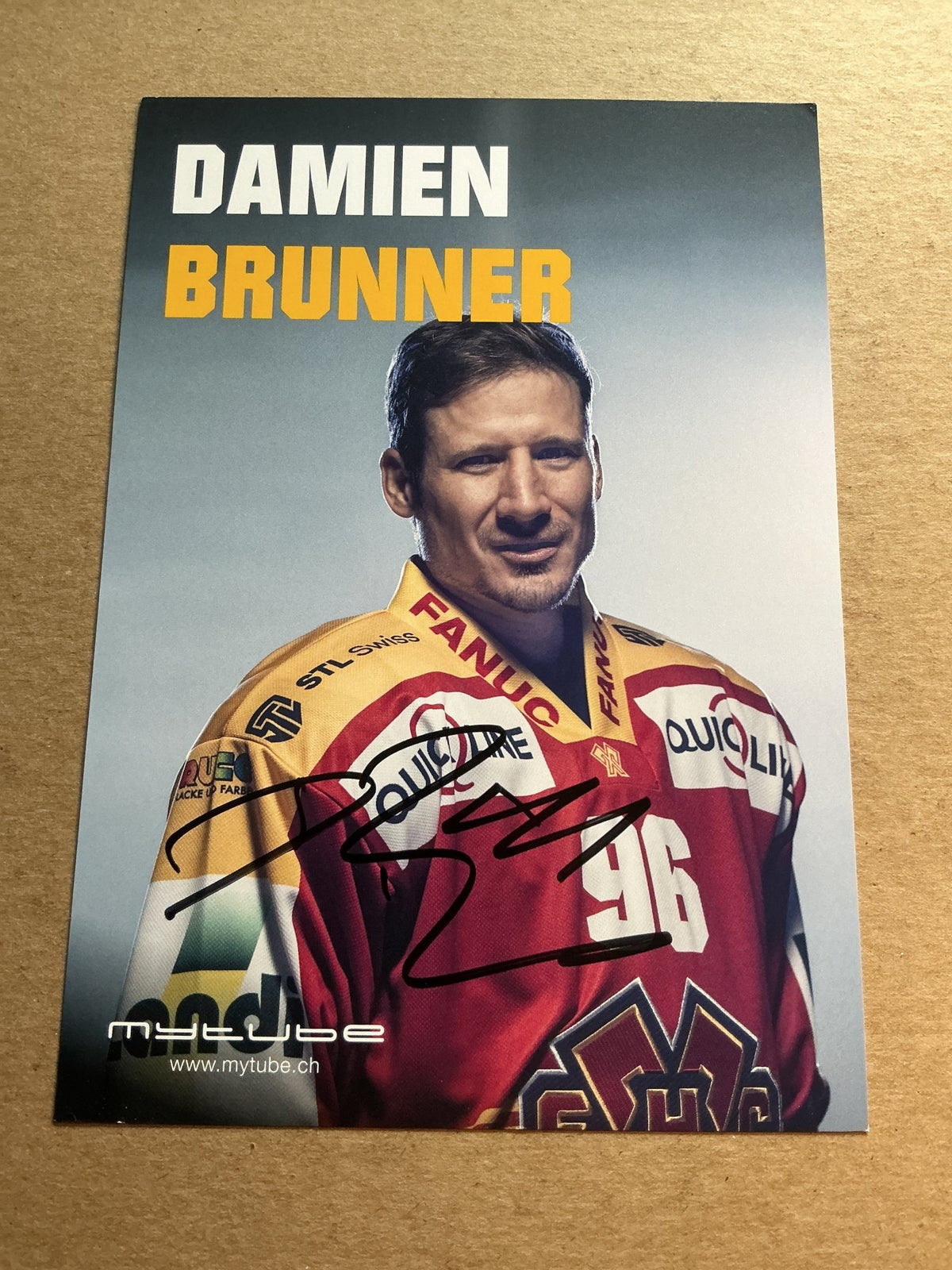 Damien Brunner, Switzerland 🇨🇭 EHC Biel-Bienne 2024/25 hand signed - Autographs-World