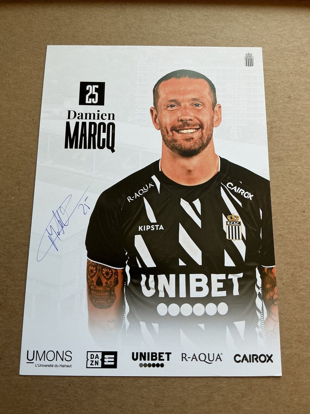 Damien Marcq, France 🇫🇷 Sporting Charleroi 2023/24 hand signed - Autographs-World