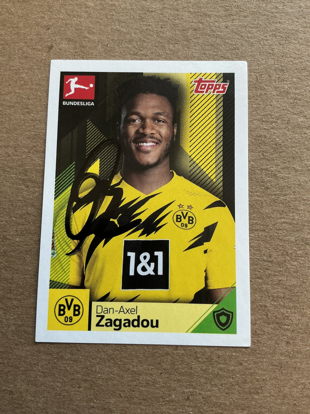 Dan-Axel Zagadou, France 🇫🇷 Borussia Dortmund 2020/21 Topps hand signed - Autographs-World