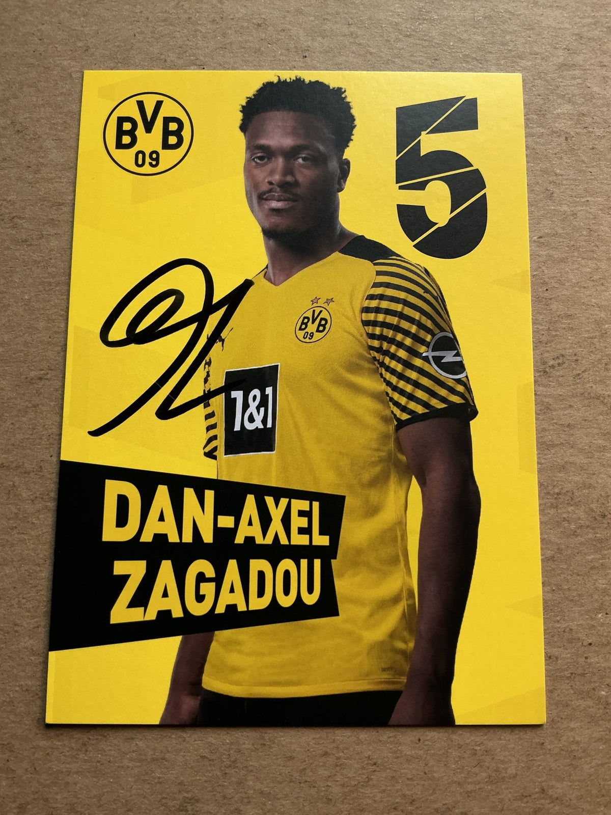 Dan-Axel Zagadou, France 🇫🇷 Borussia Dortmund 2021/22 hand signed - Autographs-World
