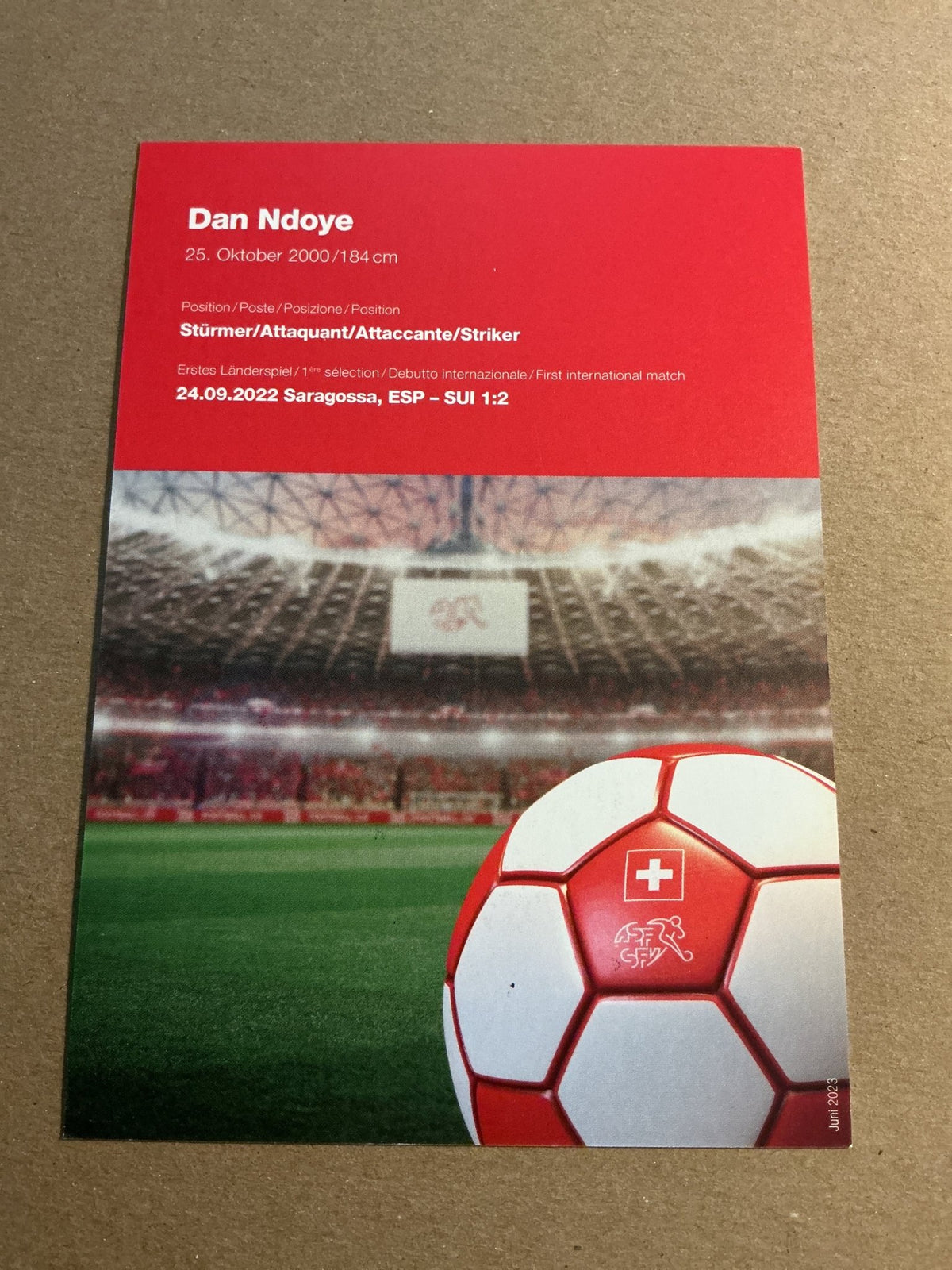 Dan Ndoye, Switzerland 🇨🇭FIFA World Cup 2022 hand signed - Autographs-World