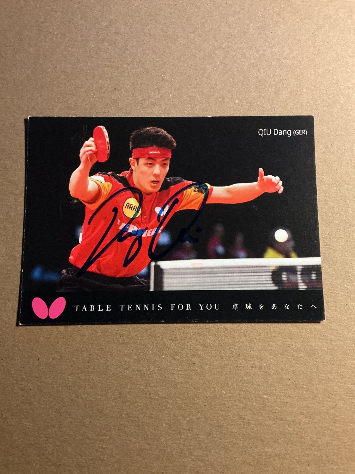 Dang Qiu, Germany 🇩🇪 Table Tennis Summer Olympics 2024 hand signed - Autographs-World
