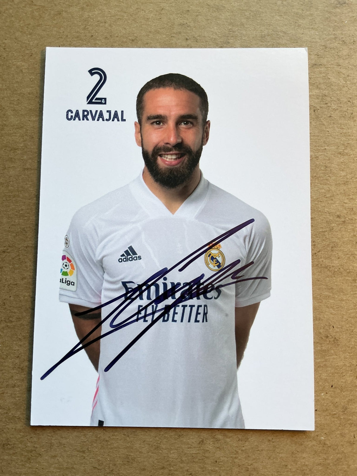 Dani Carvajal, Spain 🇪🇸 Real Madrid 2020/21 hand signed - Autographs-World