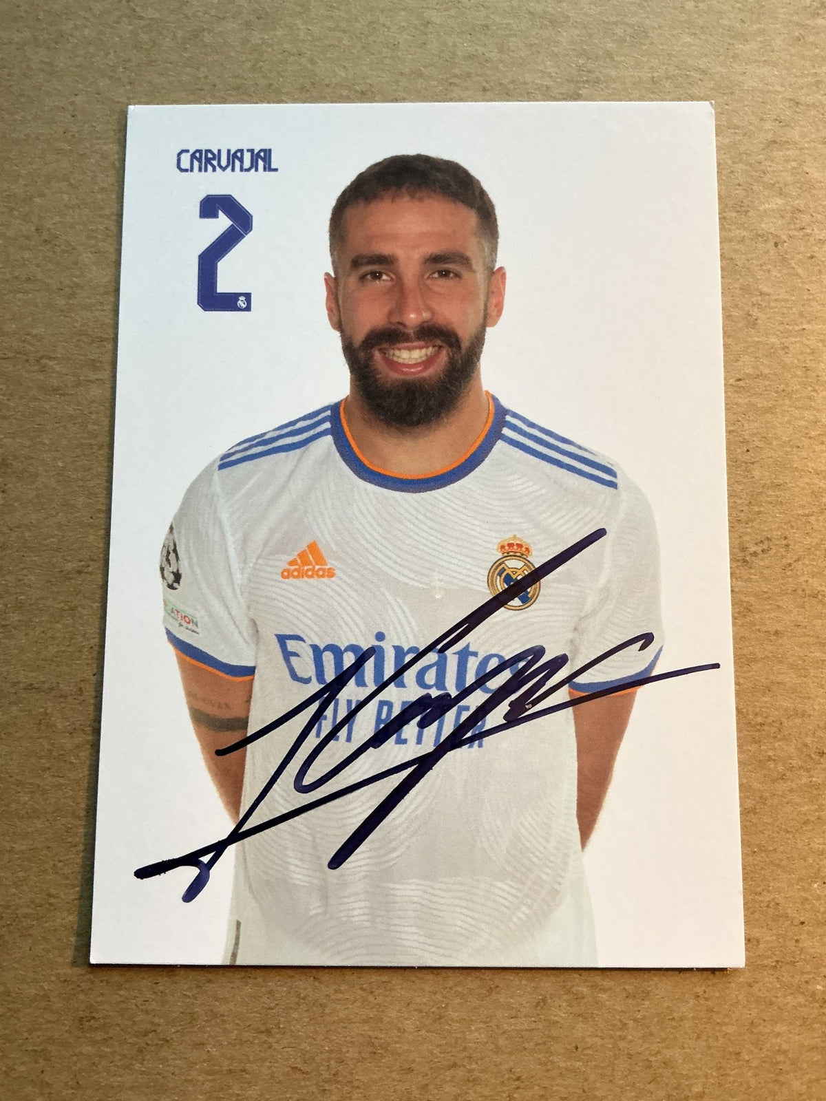 Dani Carvajal, Spain 🇪🇸 Real Madrid 2021/22 hand signed - Autographs-World