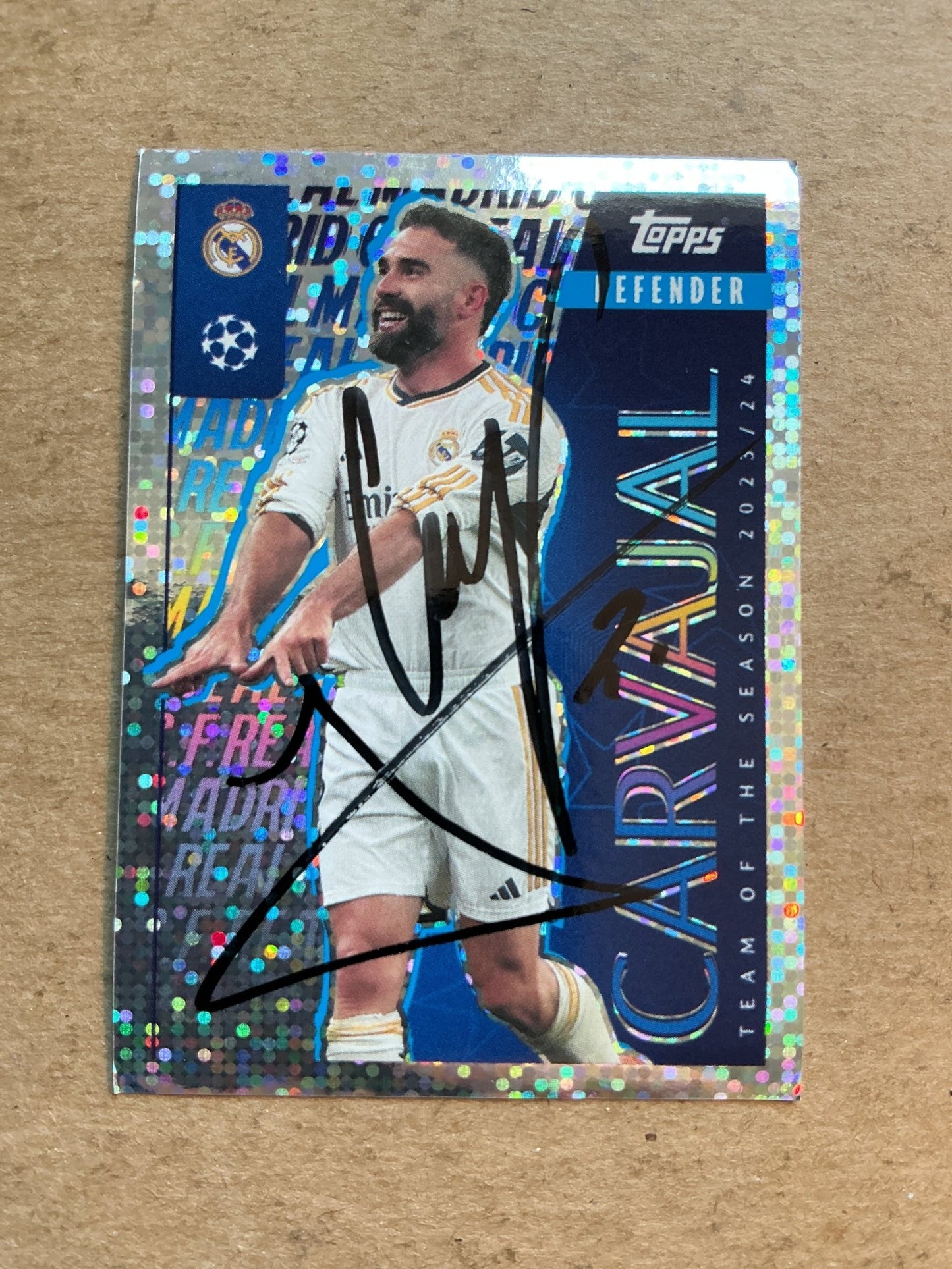 Dani Carvajal, Spain 🇪🇸 Real Madrid 2024/25 Topps hand signed - Autographs-World
