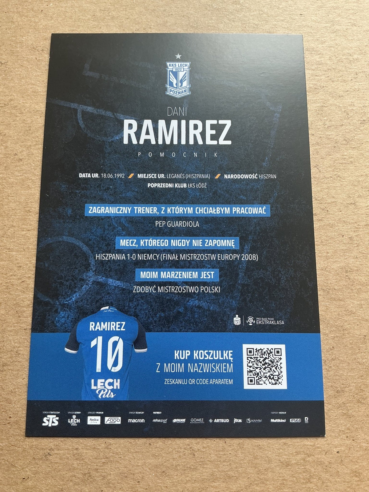 Dani Ramírez, Spain 🇪🇸 Lech Poznań 2020/21 hand signed - Autographs-World