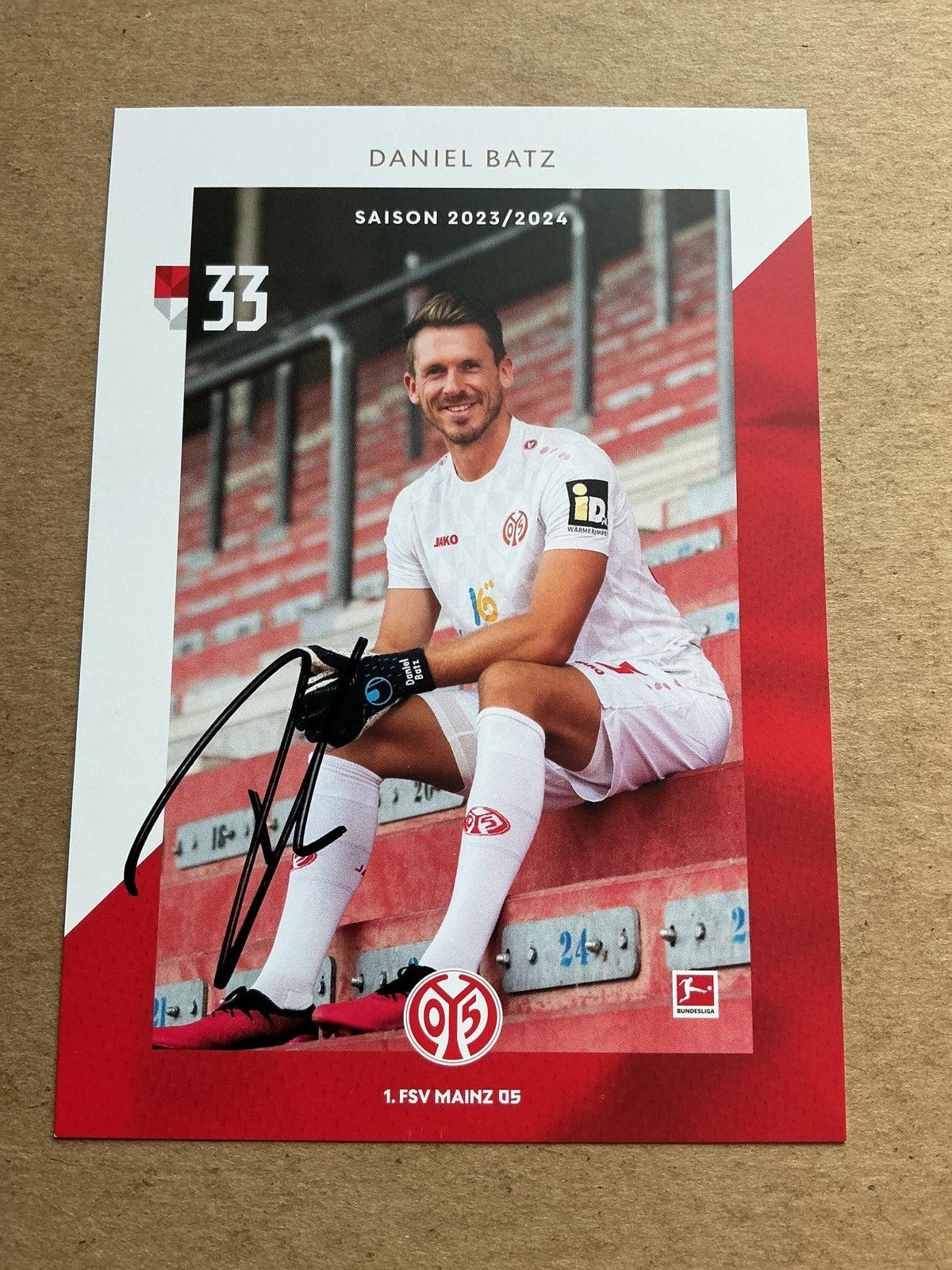 Daniel Batz, Germany 🇩🇪 FSV Mainz 05 2023/24 hand signed - Autographs-World