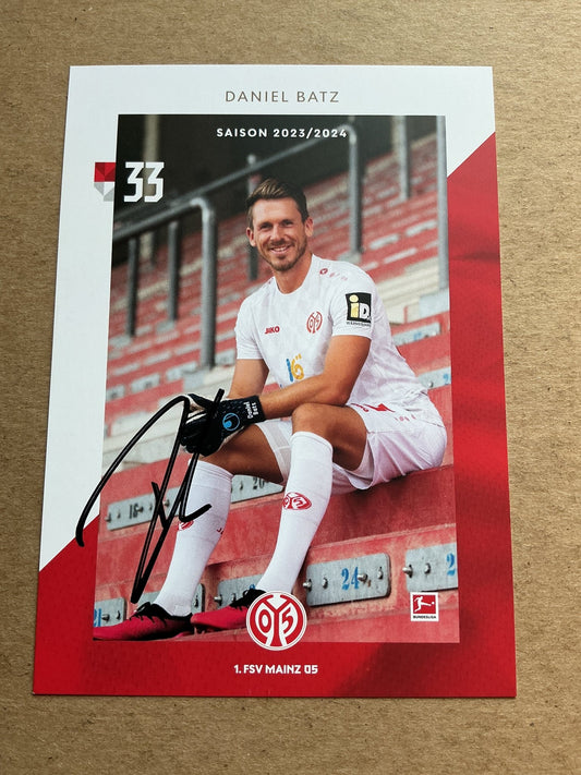 Daniel Batz, Germany 🇩🇪 FSV Mainz 05 2023/24 hand signed - Autographs-World