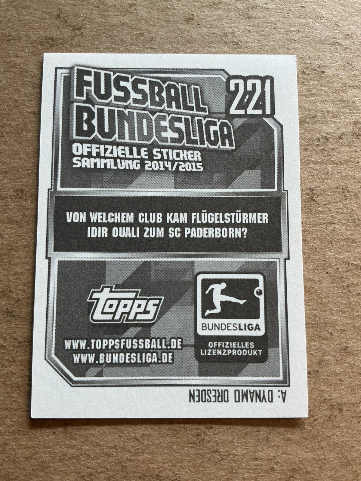 Daniel Brückner, Germany 🇩🇪 SC Paderborn 2014/15 Topps hand signed - Autographs-World