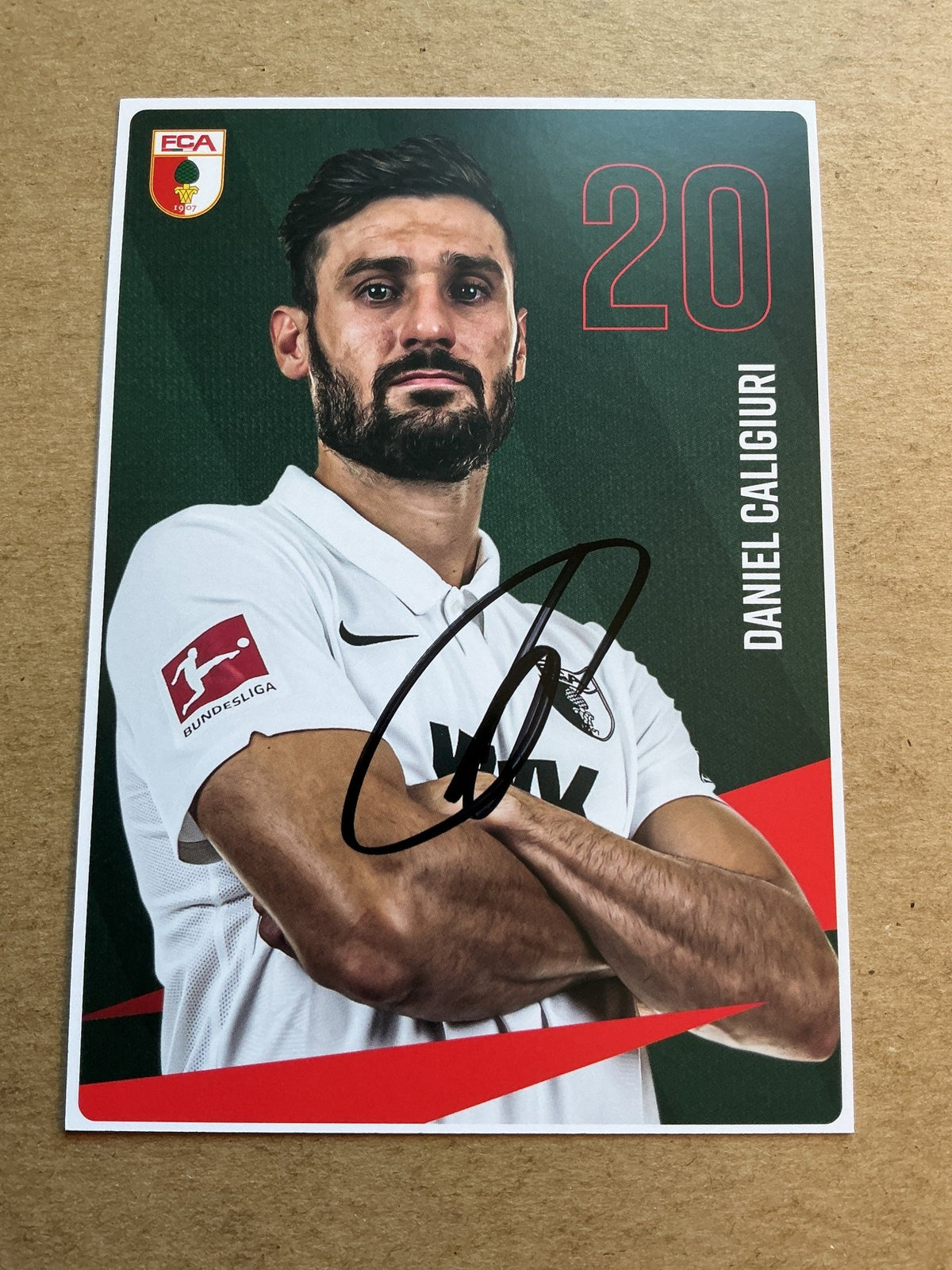 Daniel Caligiuri, Germany 🇩🇪 FC Augsburg 2020/21 hand signed - Autographs-World