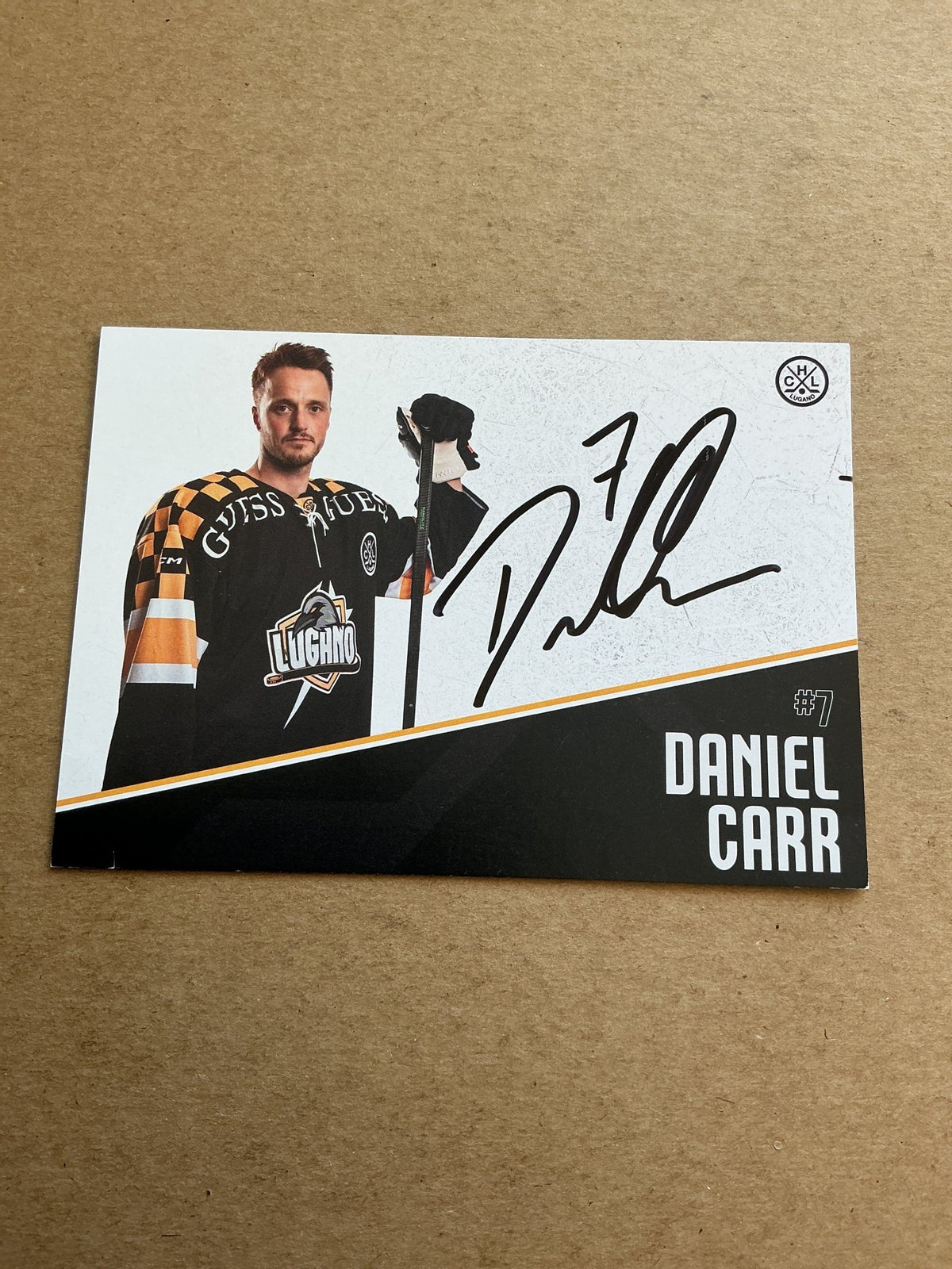 Daniel Carr, Canada 🇨🇦 HC Lugano 2024/25 hand signed - Autographs-World